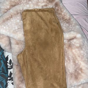 SUEDE LEGGINGS (camel)